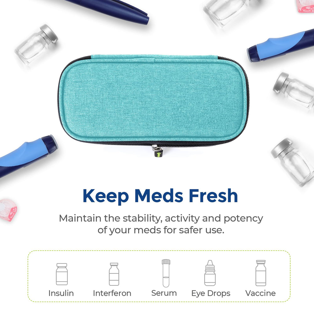 Compact dimensions shown, fitting easily in hand, bag, or backpack.