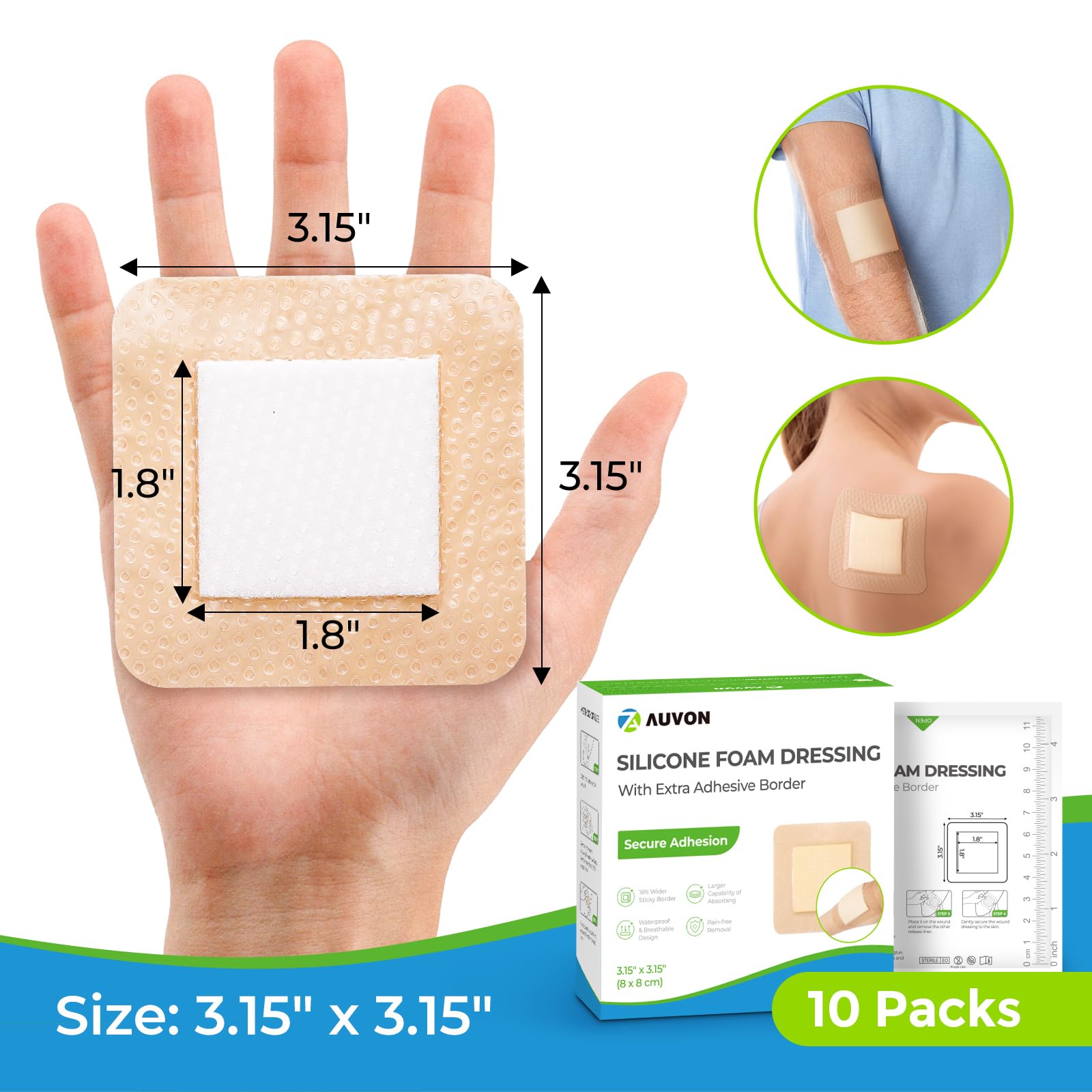 Vendaje AUVON barrera respirante e impermeable para protección