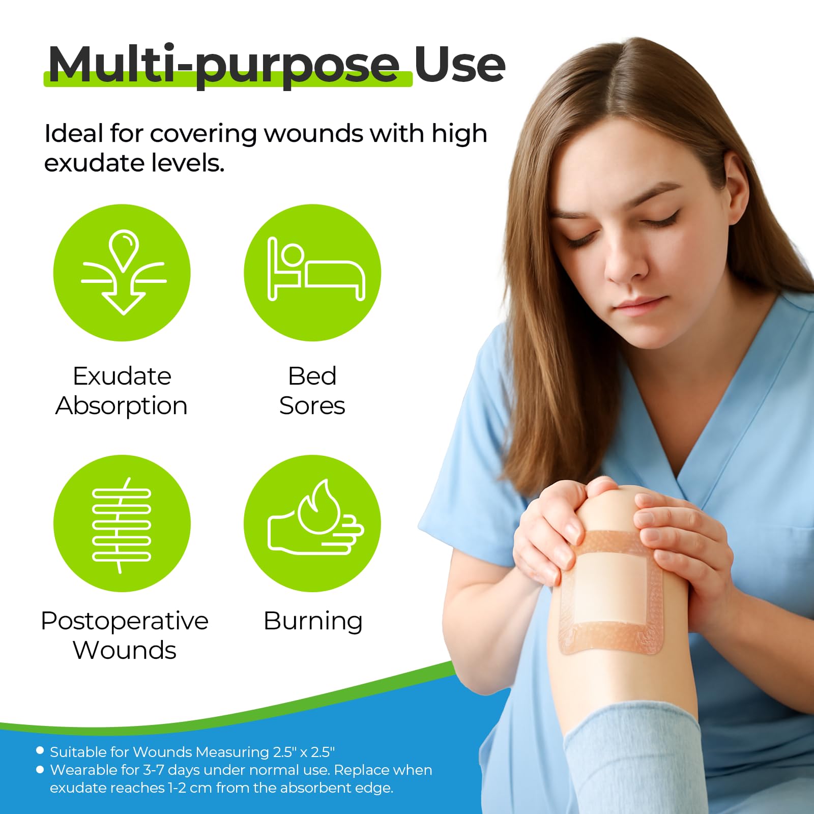 AUVON chronic wound care use suitable for incisions and ulcers.