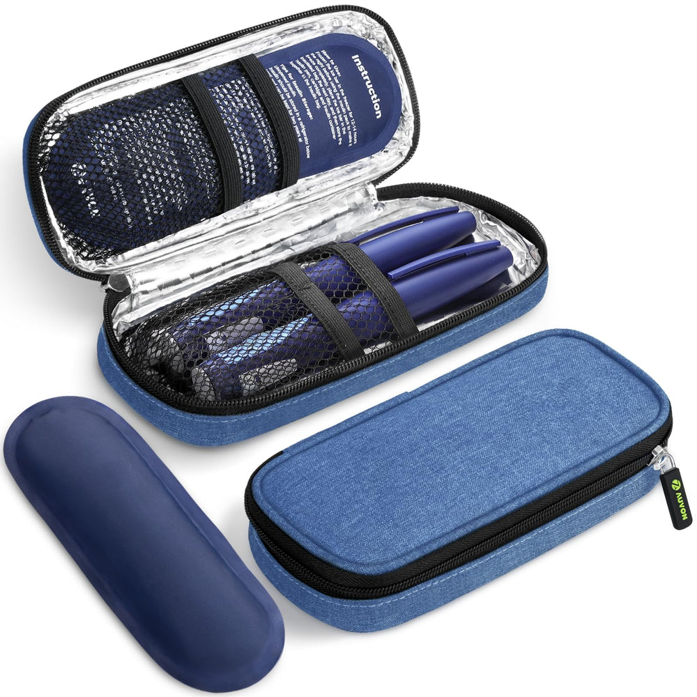 Funda enfriadora AUVON para insulina, portátil y segura.