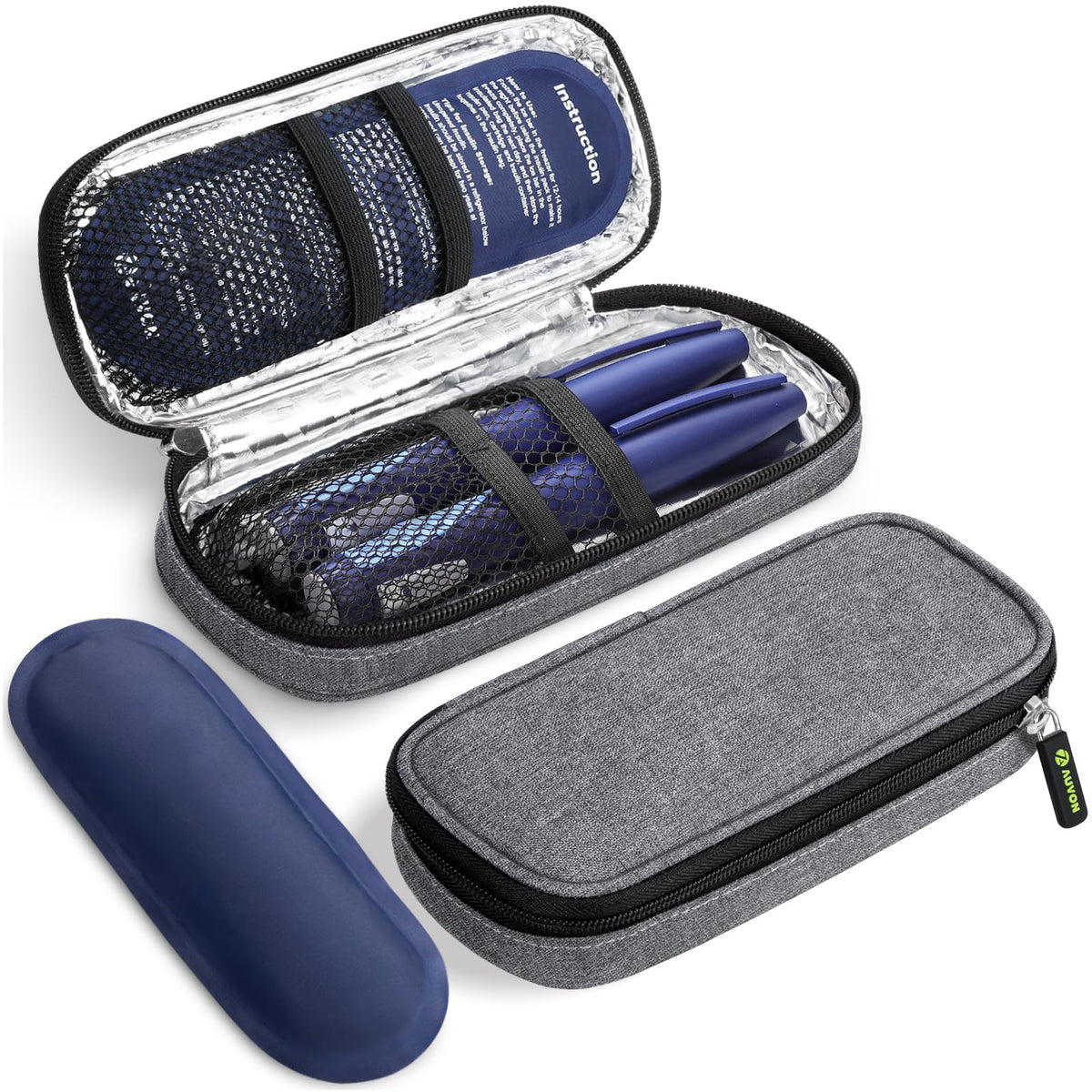 Funda fría AUVON para bolígrafos de insulina, transporte compacto diario.