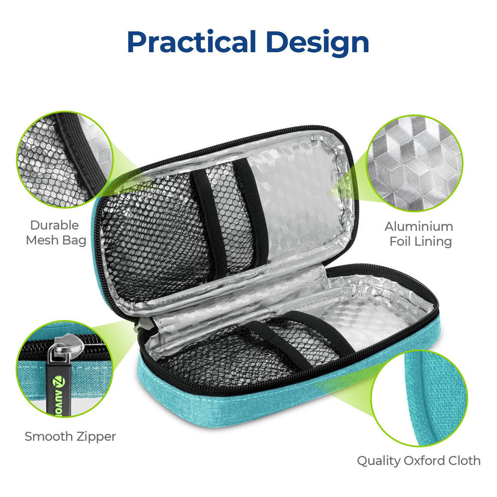 Oxford fabric exterior seen for durability and portable protection.