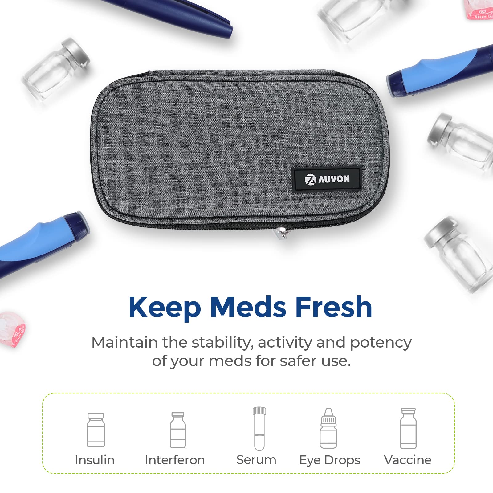 AUVON high-quality zipper enables easy access to essentials