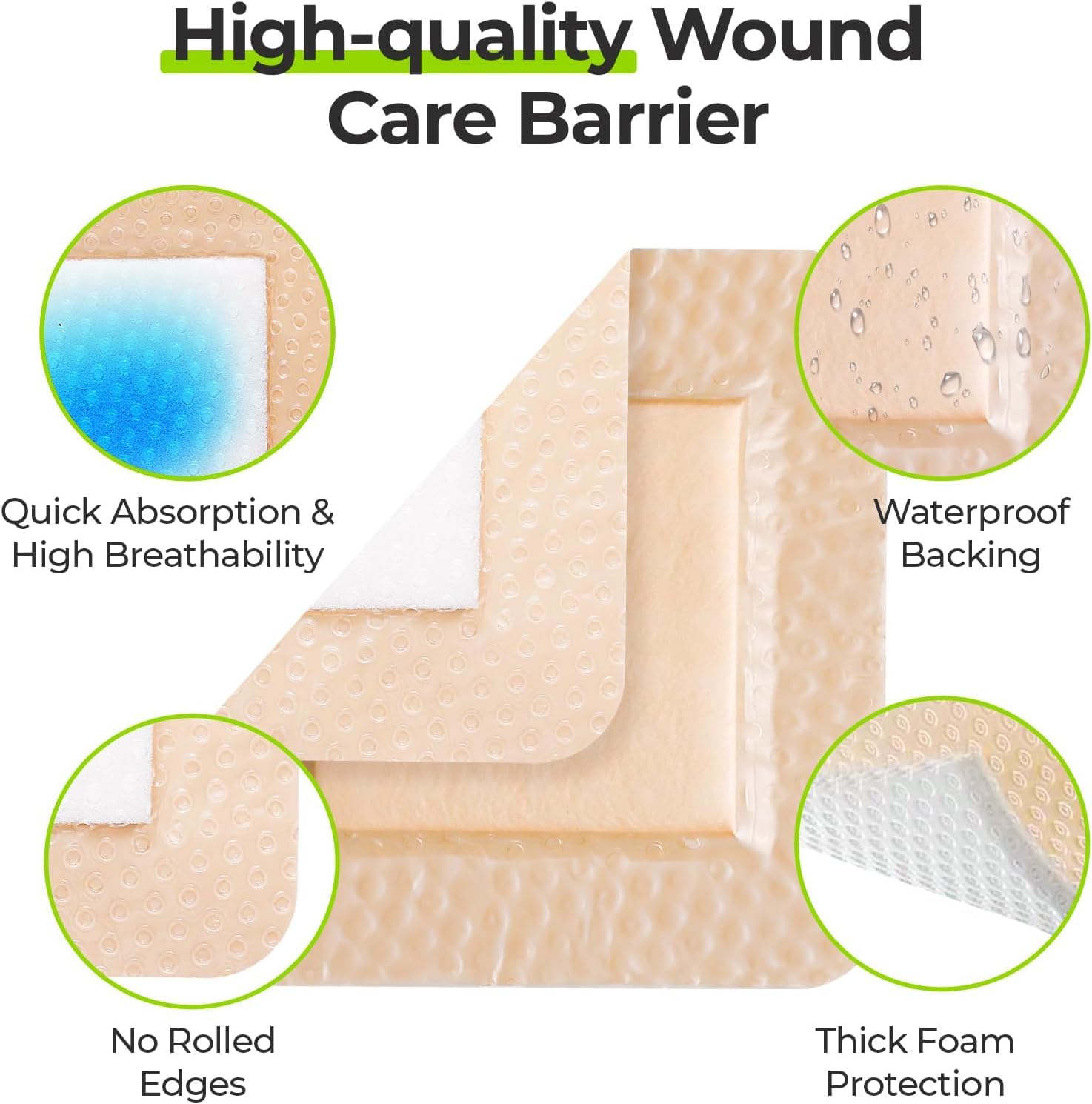 AUVON soft silicone surface on the dressing for gentle skin contact