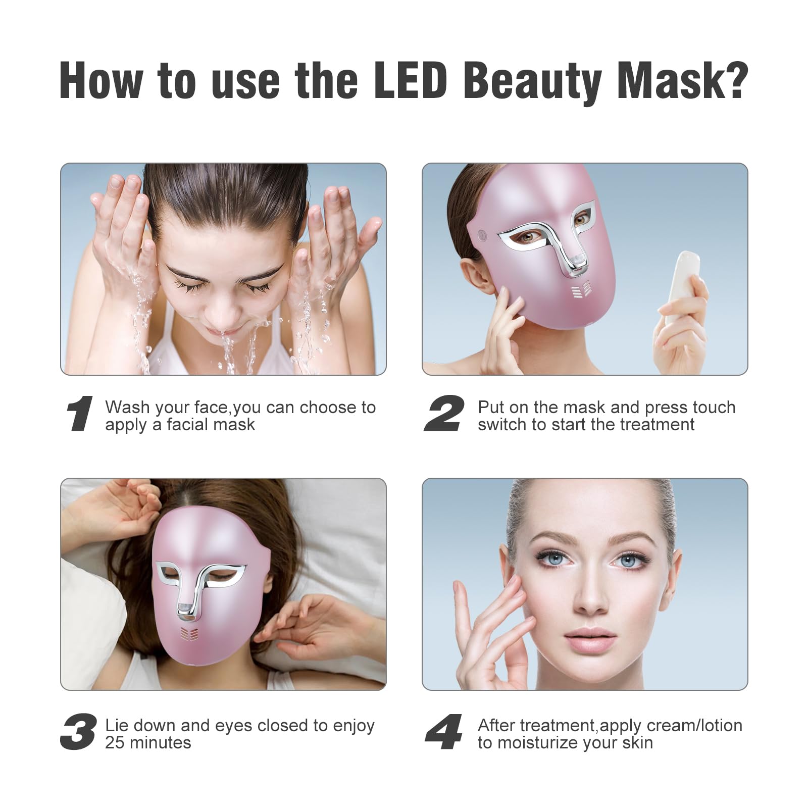 Auxoliev FSA Red Light Mask ergonomic shape delivering comfortable therapy sessions