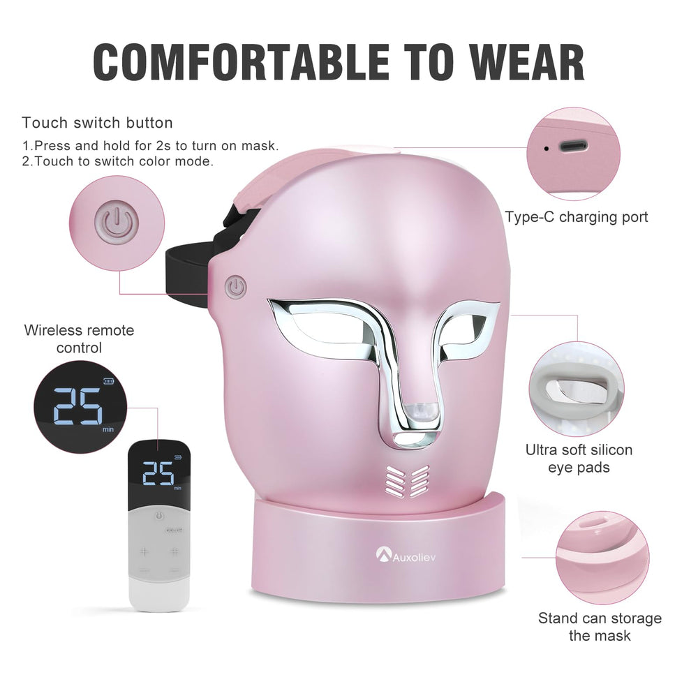 Auxoliev FSA Red Light Mask packaging and portable design for home use