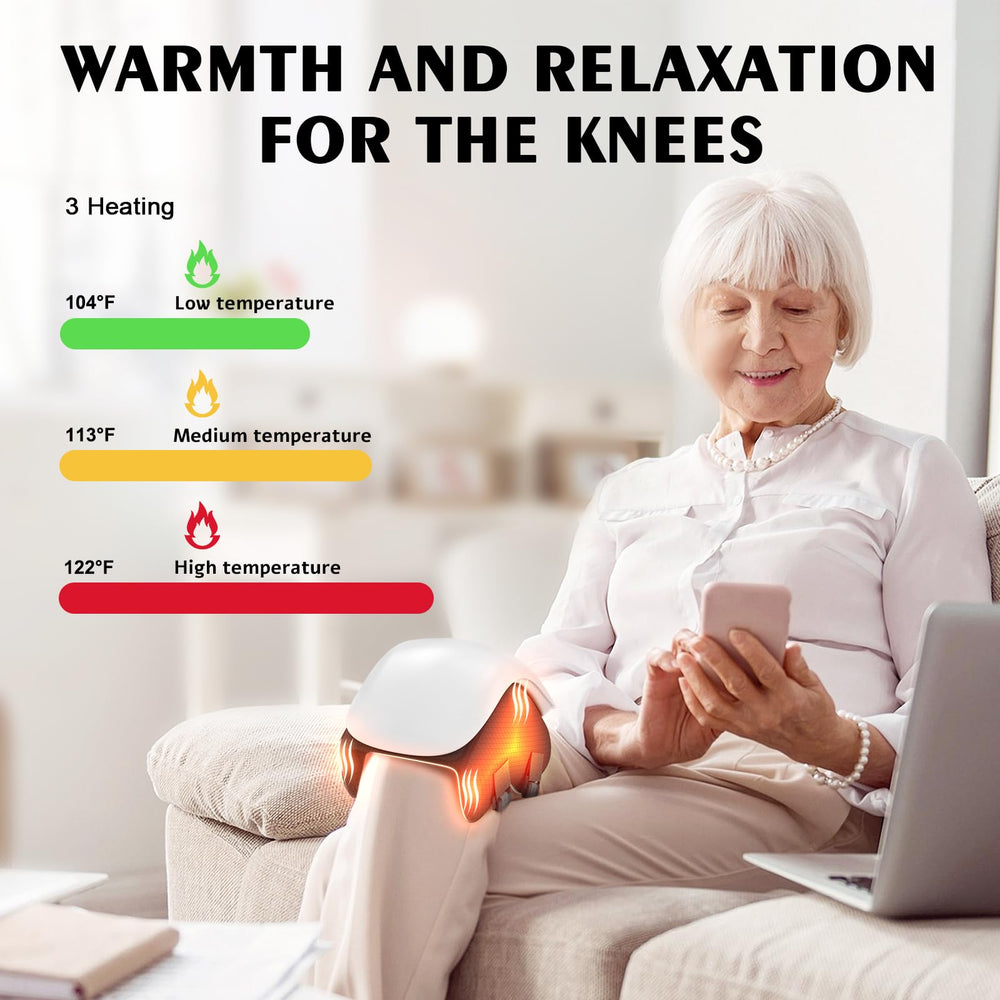 Auxoliev Knee Massager cordless design allows use anywhere, anytime.