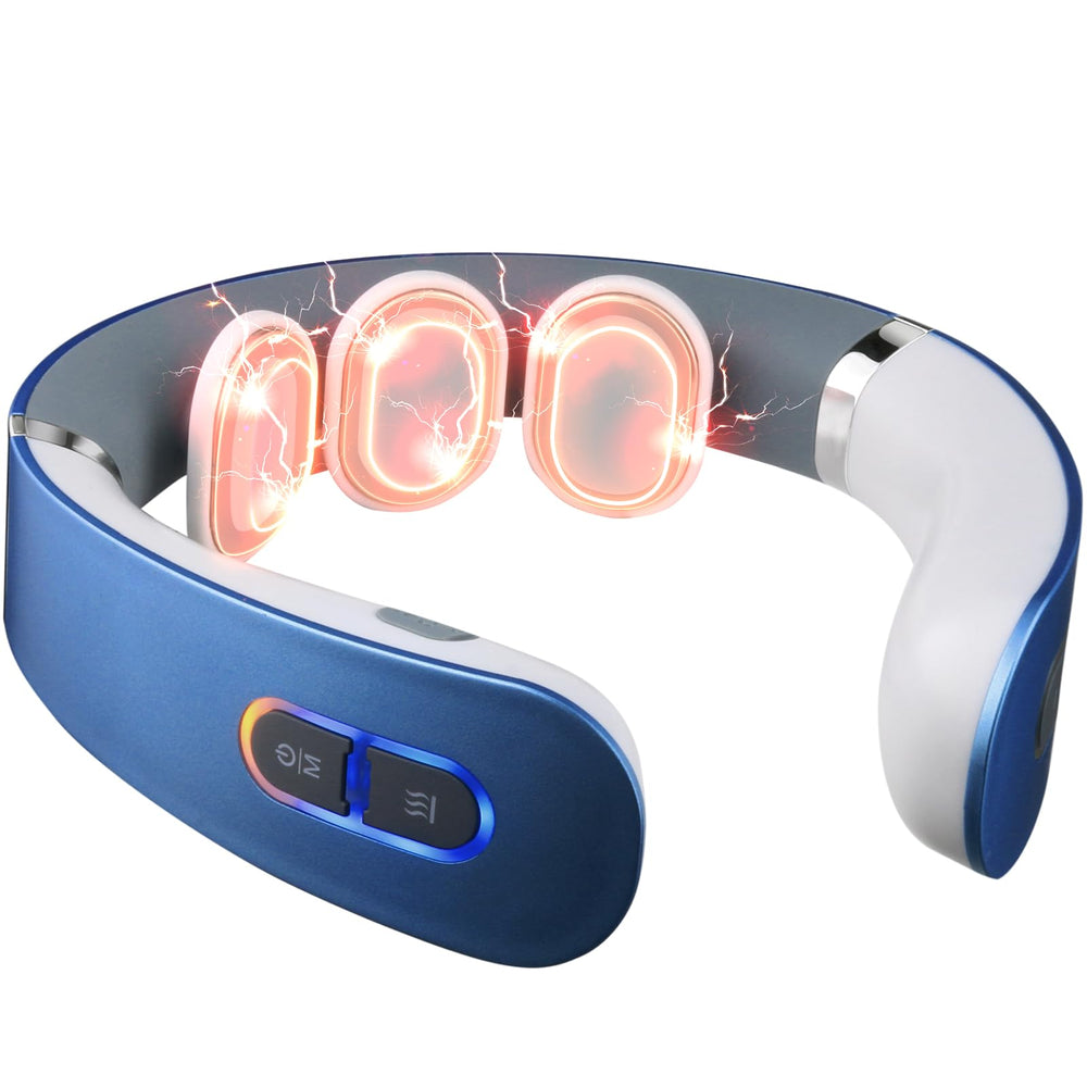 Auxoliev neck massager with heat on neck for relaxing relief during breaks