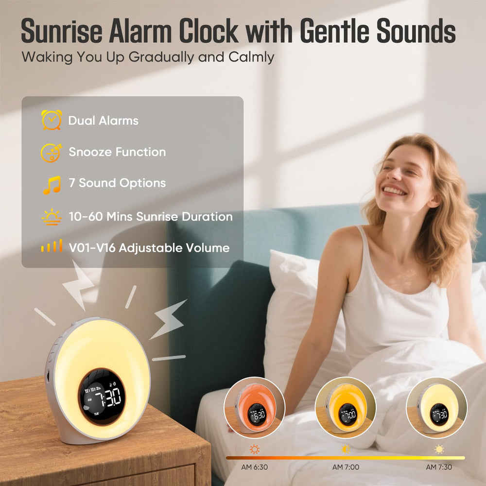 AUYLE dual alarm snooze panel enables flexible schedules and quick repetitions
