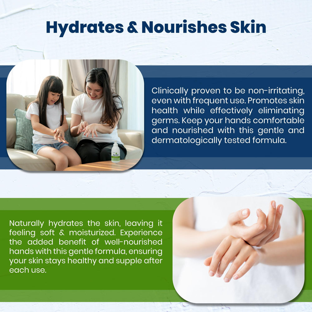 Avant Hand rub with foam demonstrates thorough surface coverage.