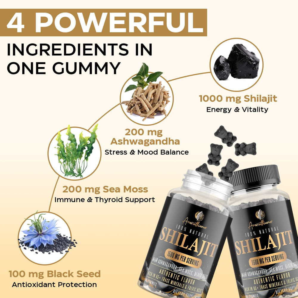 Avarinthiumor Shilajit Gummies highlight Himalayan sourcing from high elevations.