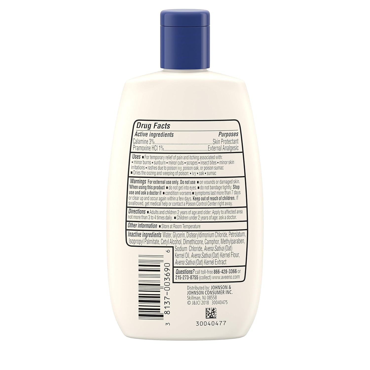 Aveeno lotion packaging front shows two bottles for convenient at-home itch relief