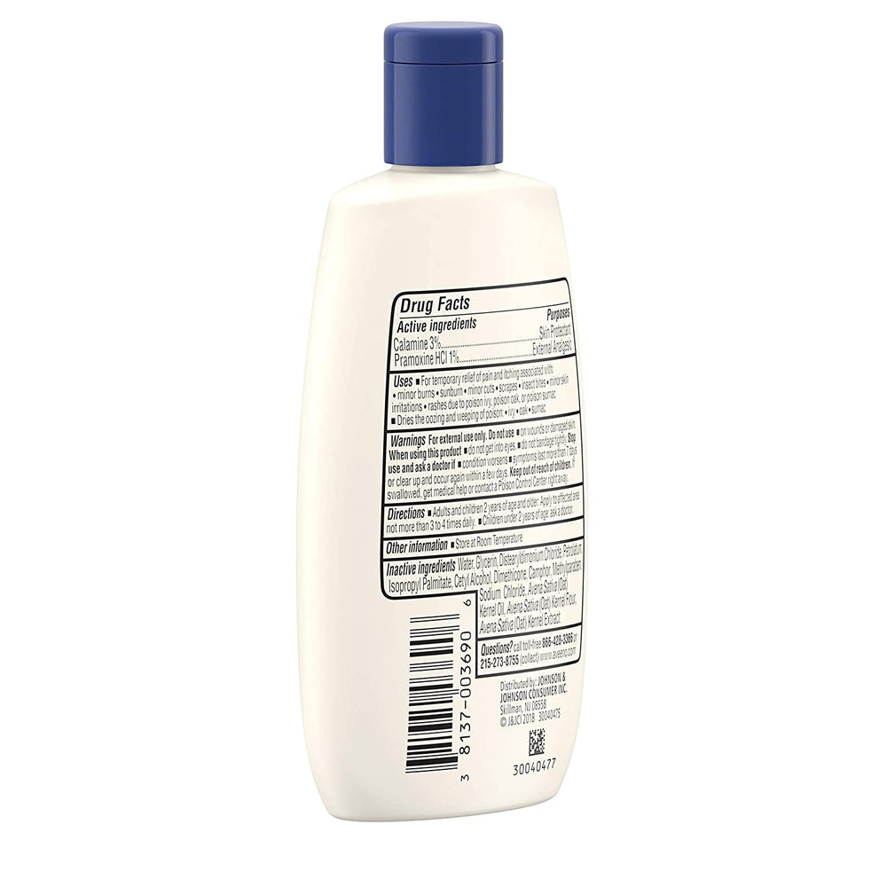 Aveeno Anti-Itch Lotion pack image shows 3-pack convenience for family use.