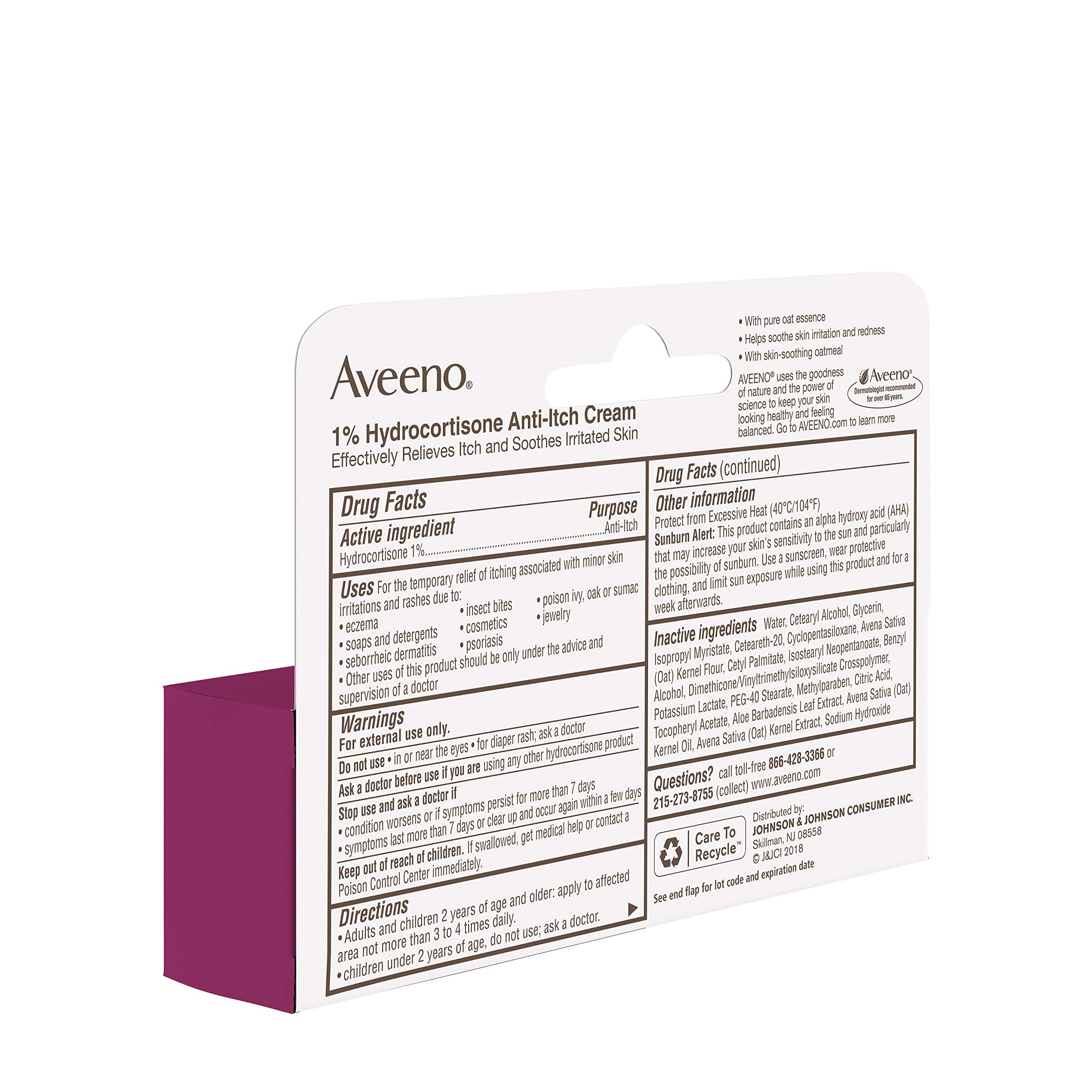 Aveeno dermatologist-recommended skin care brand heritage.