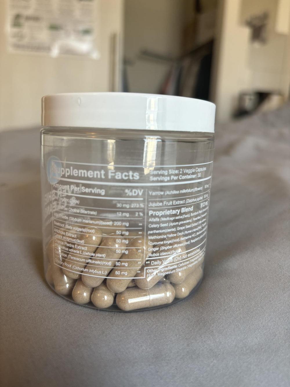 Avenir Nutrition Liver Shield & Cleanse complete ingredients panel close-up