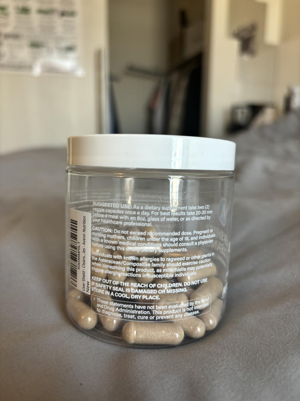 Packaging shows herbal blend for natural liver support on Liver Shield & Cleanse