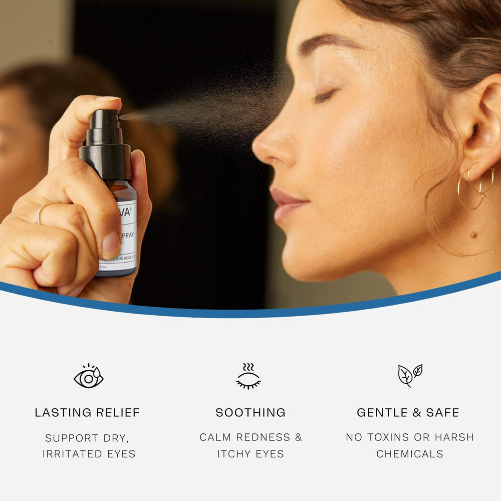 Avenova hypochlorous acid spray for cleansing eyelids and lashes.