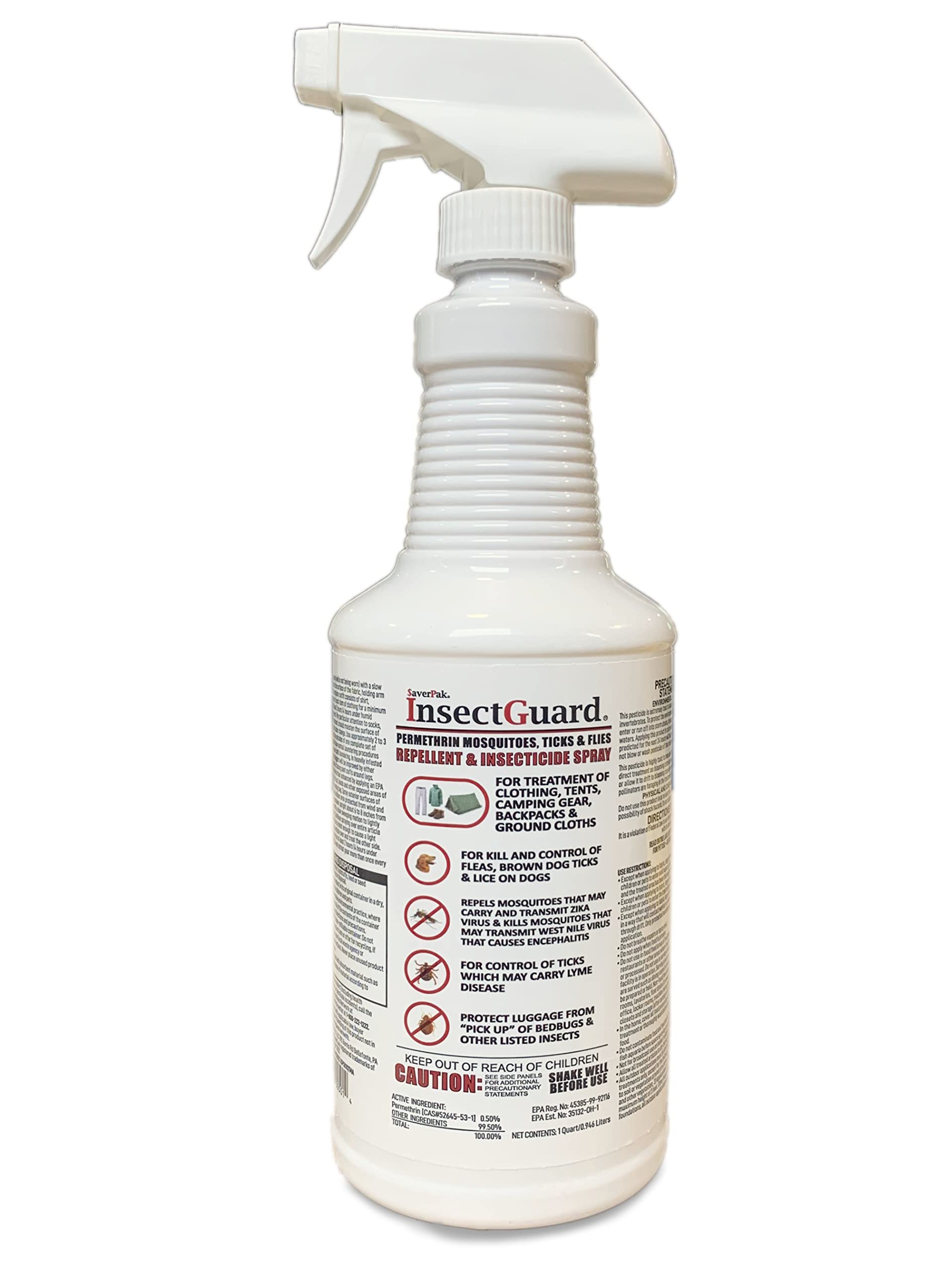averpak InsectGuard spray bottle applying protection to clothing outdoors