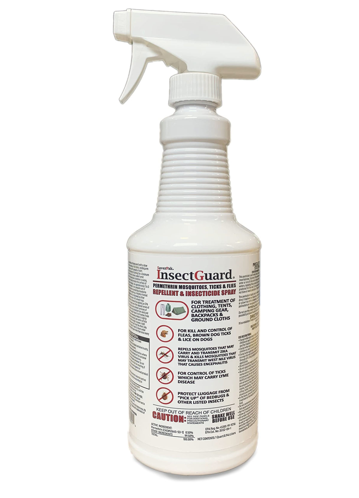 averpak InsectGuard spray bottle applying protection to clothing outdoors