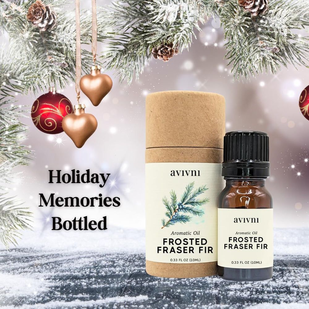 Avivni Fraser Fir laundry blend adds a seasonal, fresh scent.