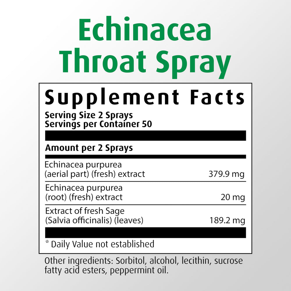 A.Vogel Echinaforce organic echinacea leaves close-up emphasizes fresh plant ingredients.