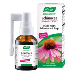 A.Vogel Echinaforce throat spray bottle front for convenient on-the-go immune support.