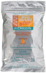 Avon's Bug Guard Plus Picaridin towelettes in resealable pouch for on-the-go protection