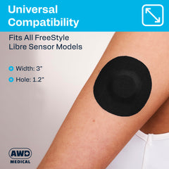 AWD Medical Libre 3 patch close-up highlighting cotton-spandex feel