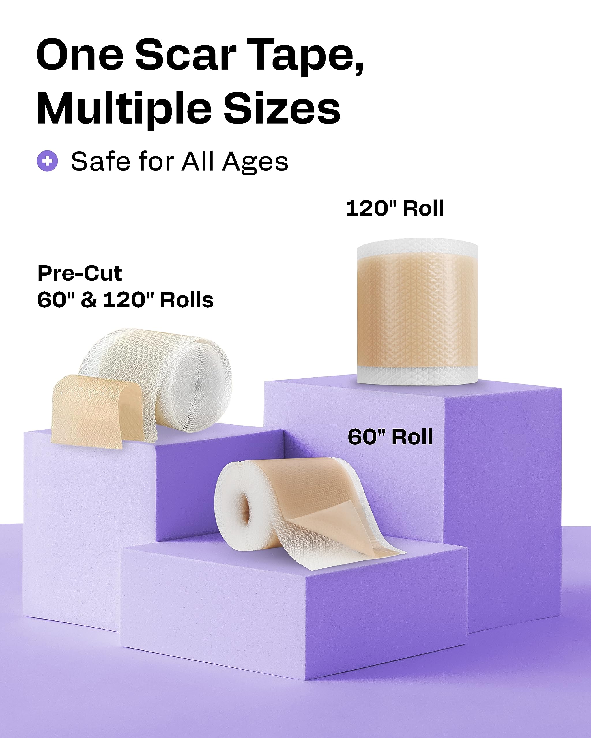 AWD Medical silicone scar tape reapply-friendly – gentle repositioning without irritation