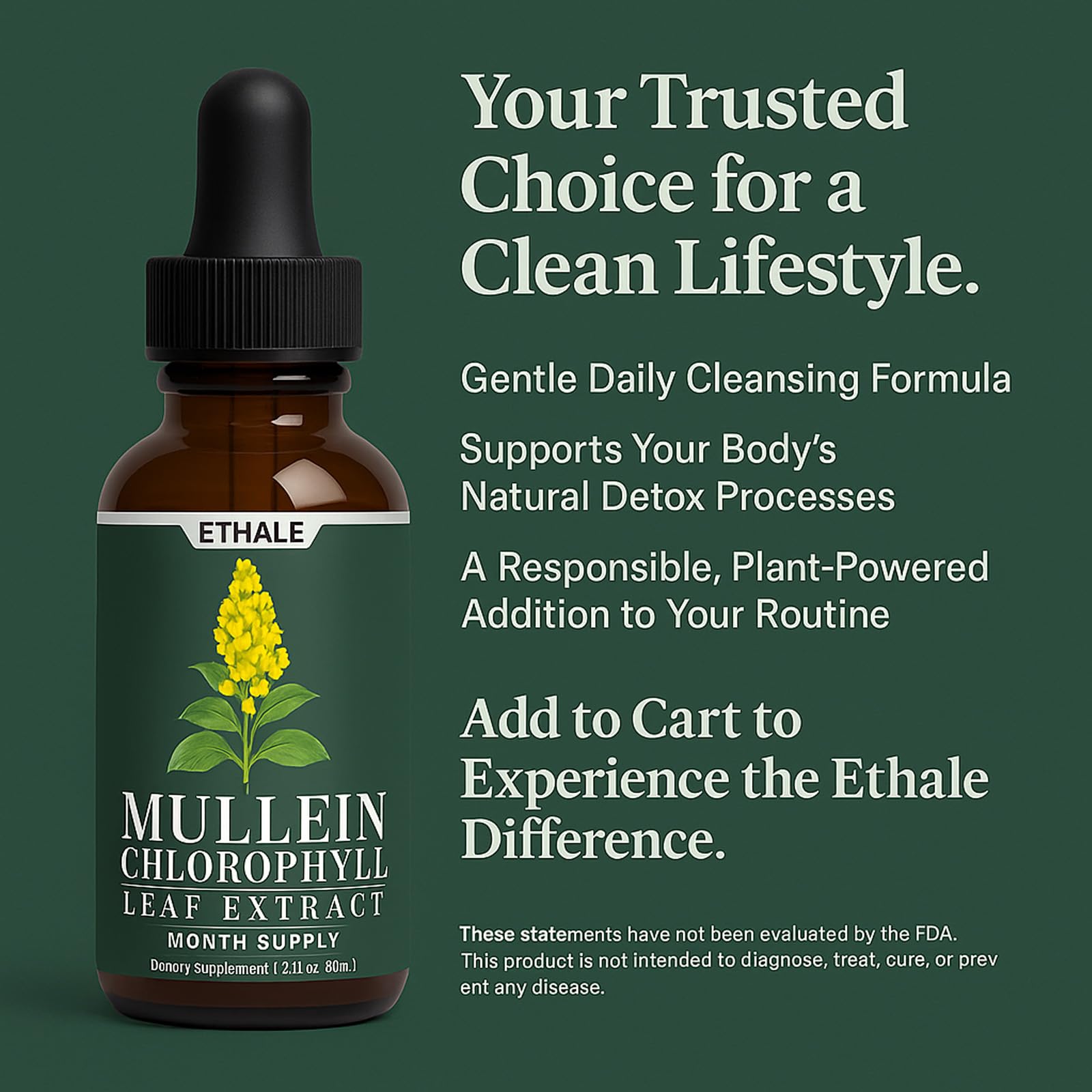 Awtse ETHALE Mullein Drops daily-use setup with dropper enables simple dosing.