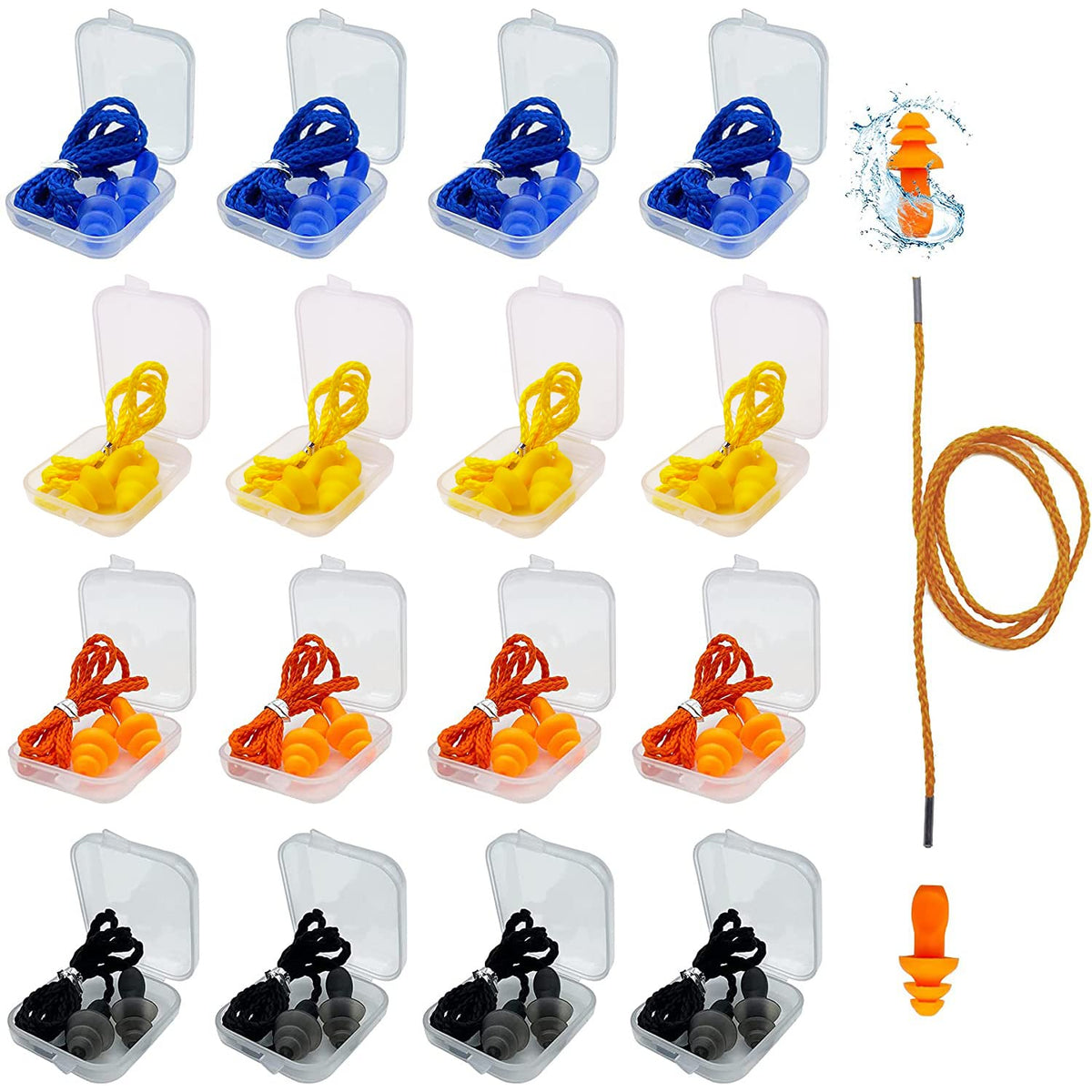 AXBUS ear plugs with 32 NRR for sleep and travel