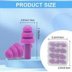 AXBUS soft silicone ear plugs with comfortable fit for prolonged wear