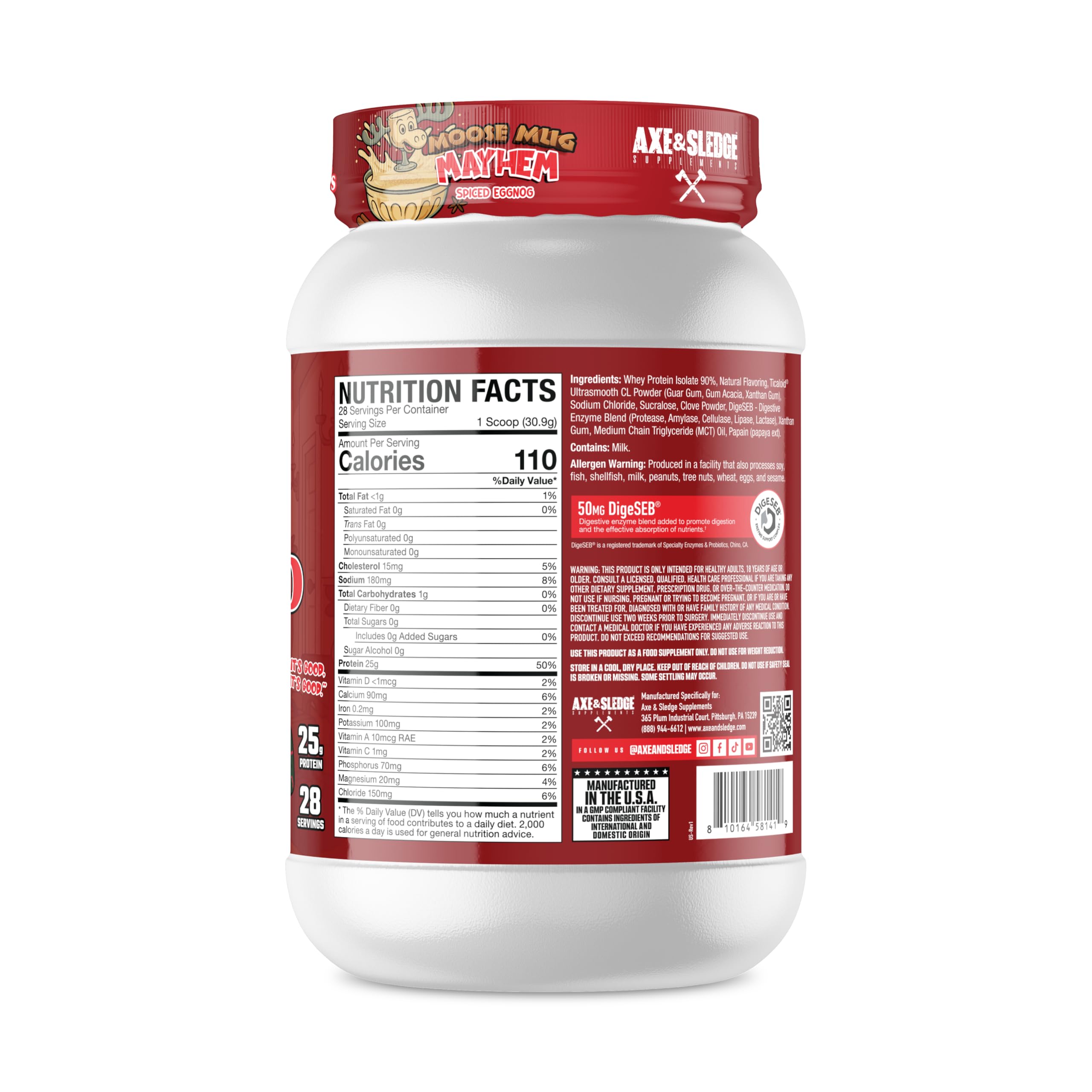 Axe & Sledge Farm Fed spiced eggnog flavor image for flavor-conscious athletes.
