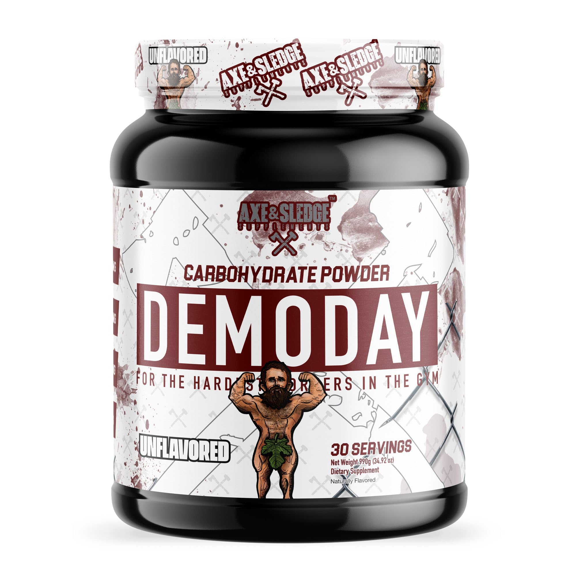 Axe & Sledge Demo Day bottle pouring powder for steady intra-workout energy.