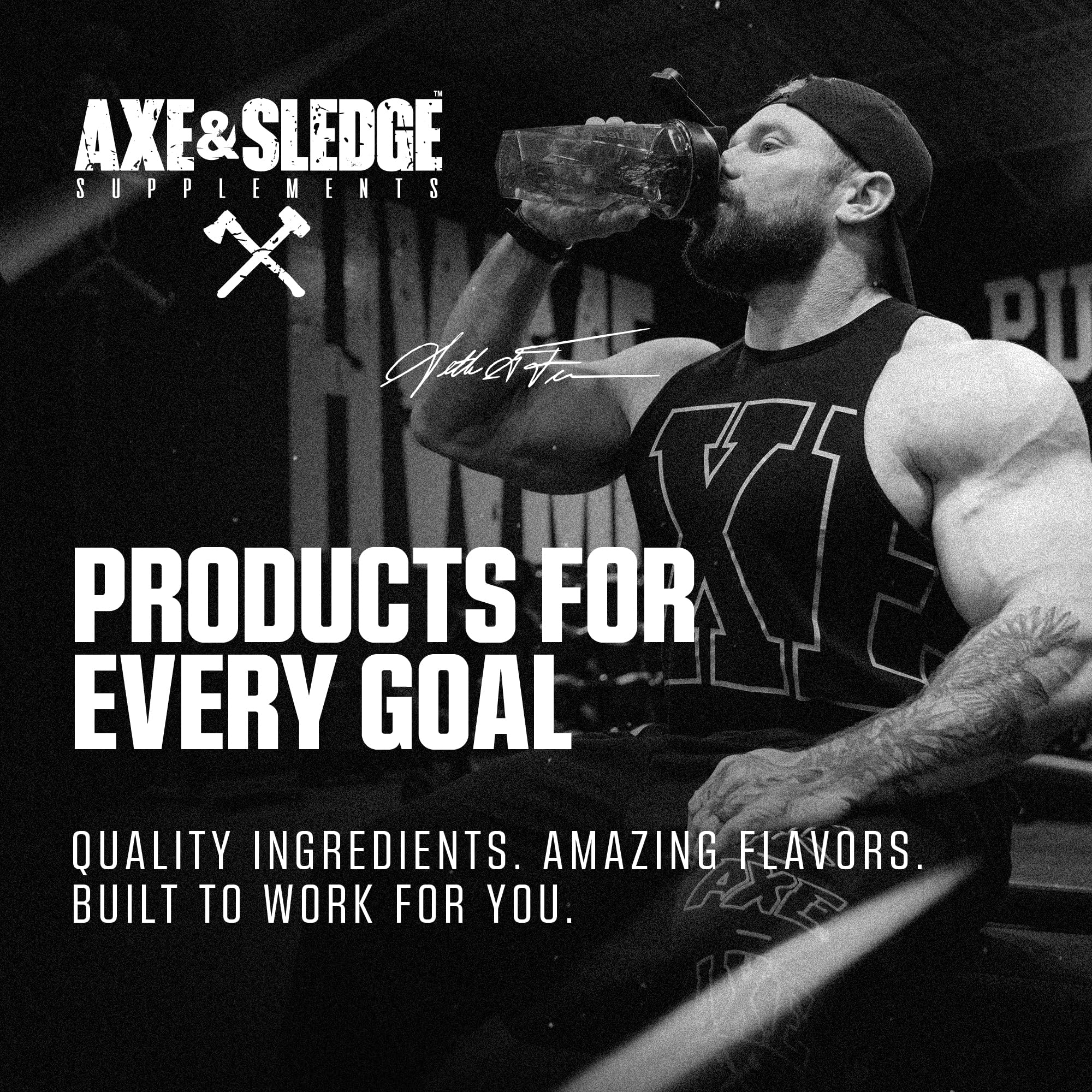Axe & Sledge Farm Fed USA-made badge signaling quality manufacturing.