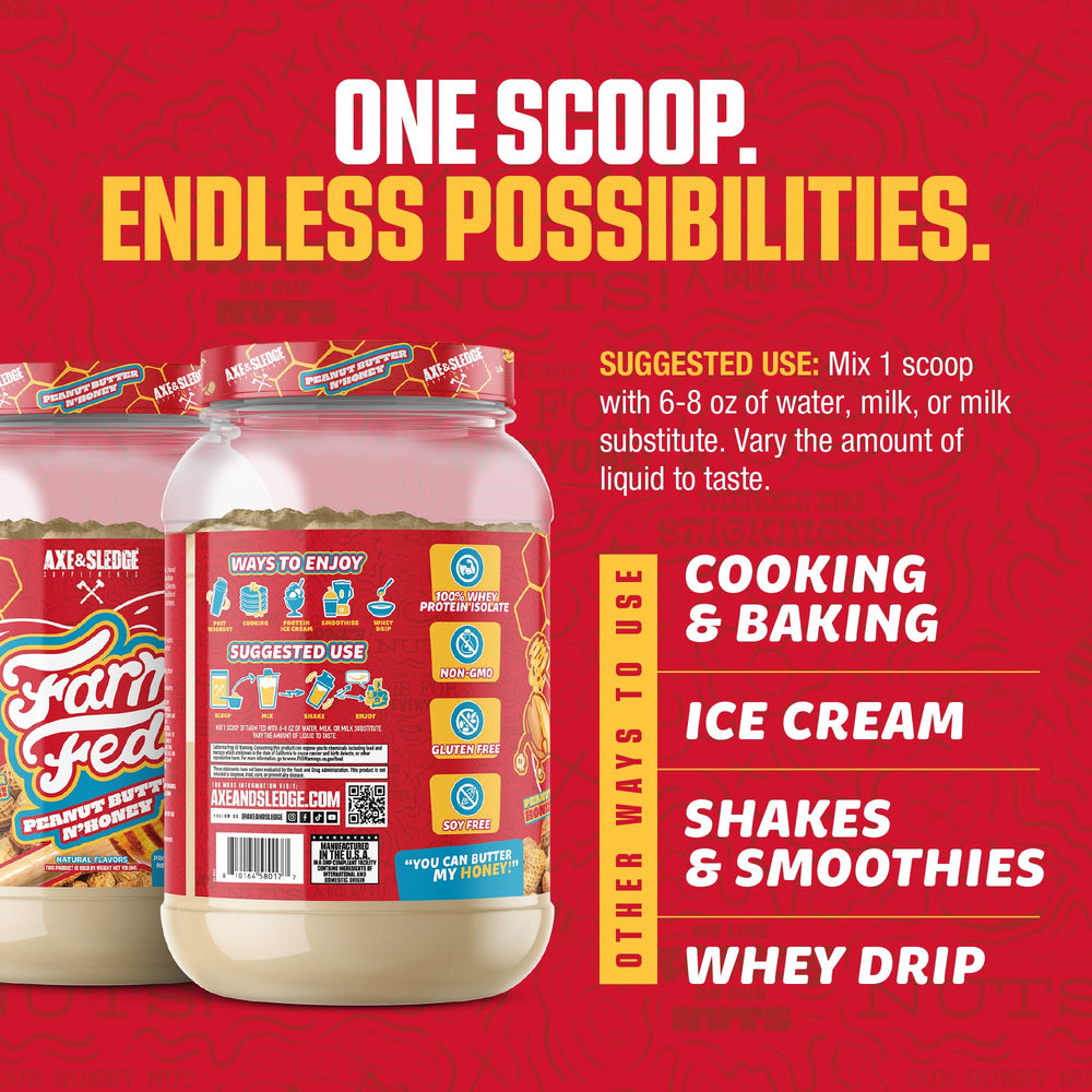 Shake glass with Farm Fed protein demonstrating smooth texture and mixability.