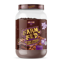 Axe & Sledge Farm Fed whey isolate bottle ready for post-workout recovery.