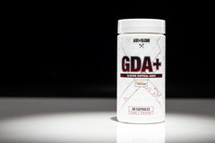 Axe & Sledge GDA+ label-detail highlights GlucoVantage and nutrient uptake support.