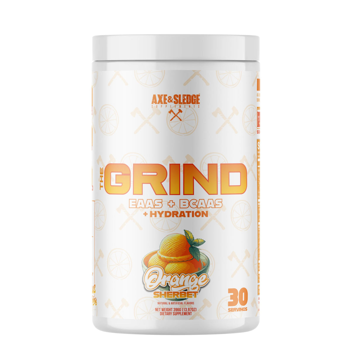 Axe & Sledge The Grind bottle ready to pour for recovery support.