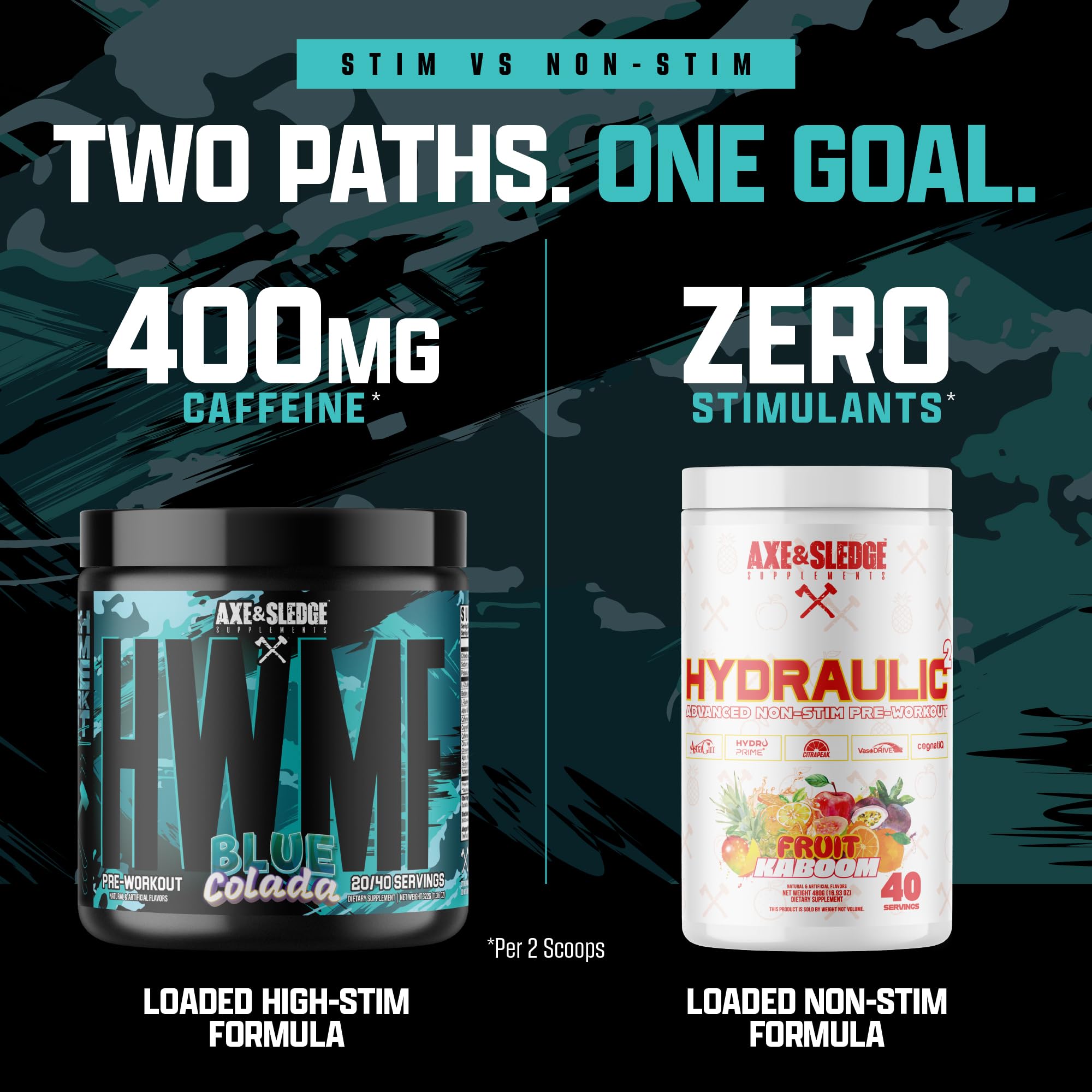 Axe & Sledge HWMF electrolytes help maintain hydration during training.