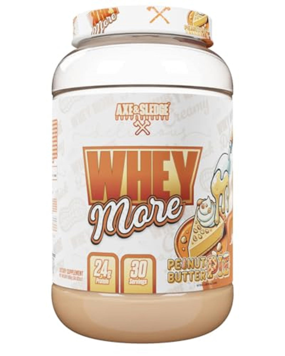 Axe & Sledge WHEY MORE creamy pour highlights a thick shake texture for post-workout fueling