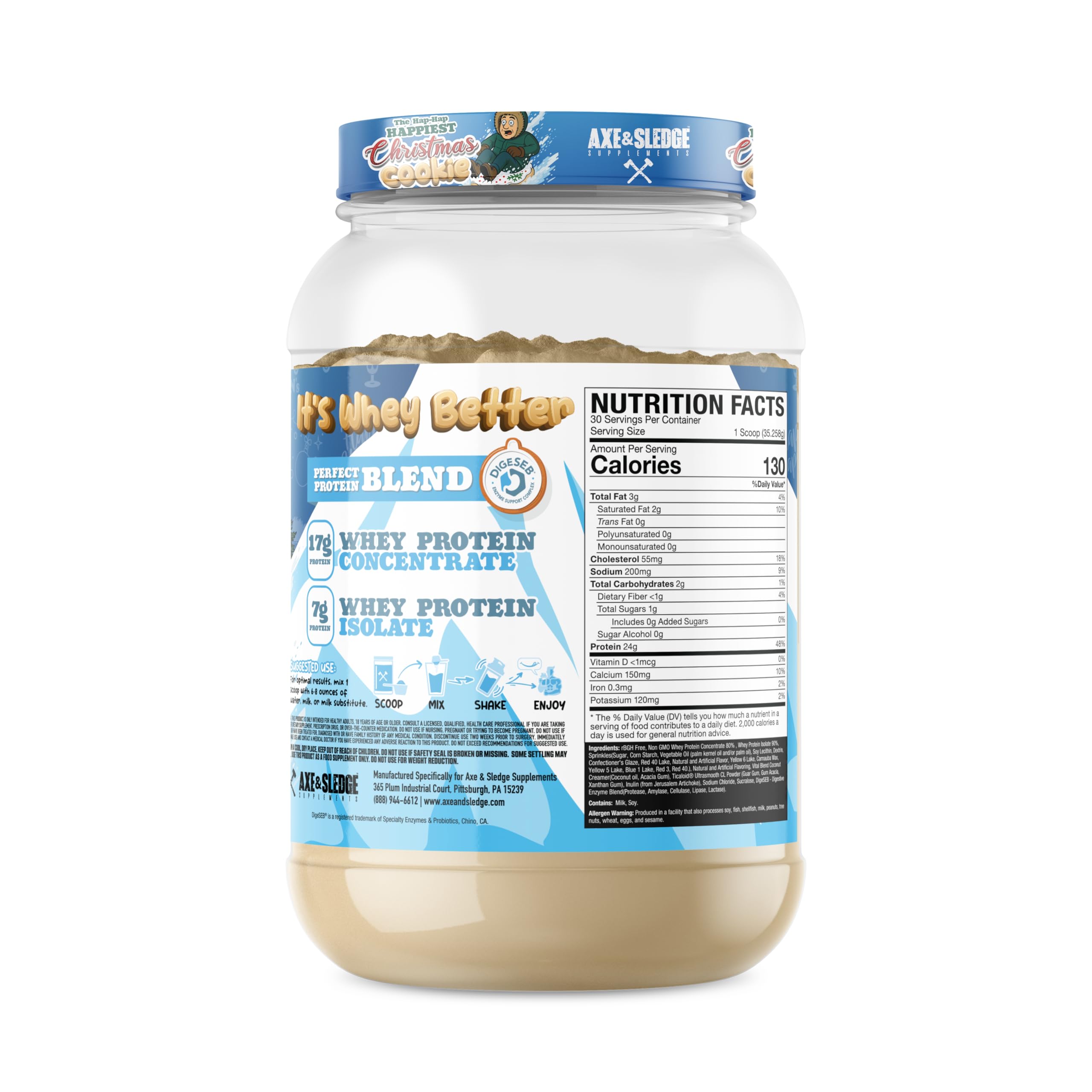 Axe and Sledge WHEY MORE creamy shake ready to boost recovery.