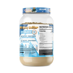 Axe and Sledge WHEY MORE creamy shake ready to boost recovery.