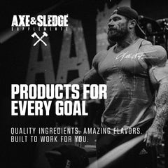 Axe & Sledge WHEY MORE shaker bottle suggests quick, creamy shakes on the go