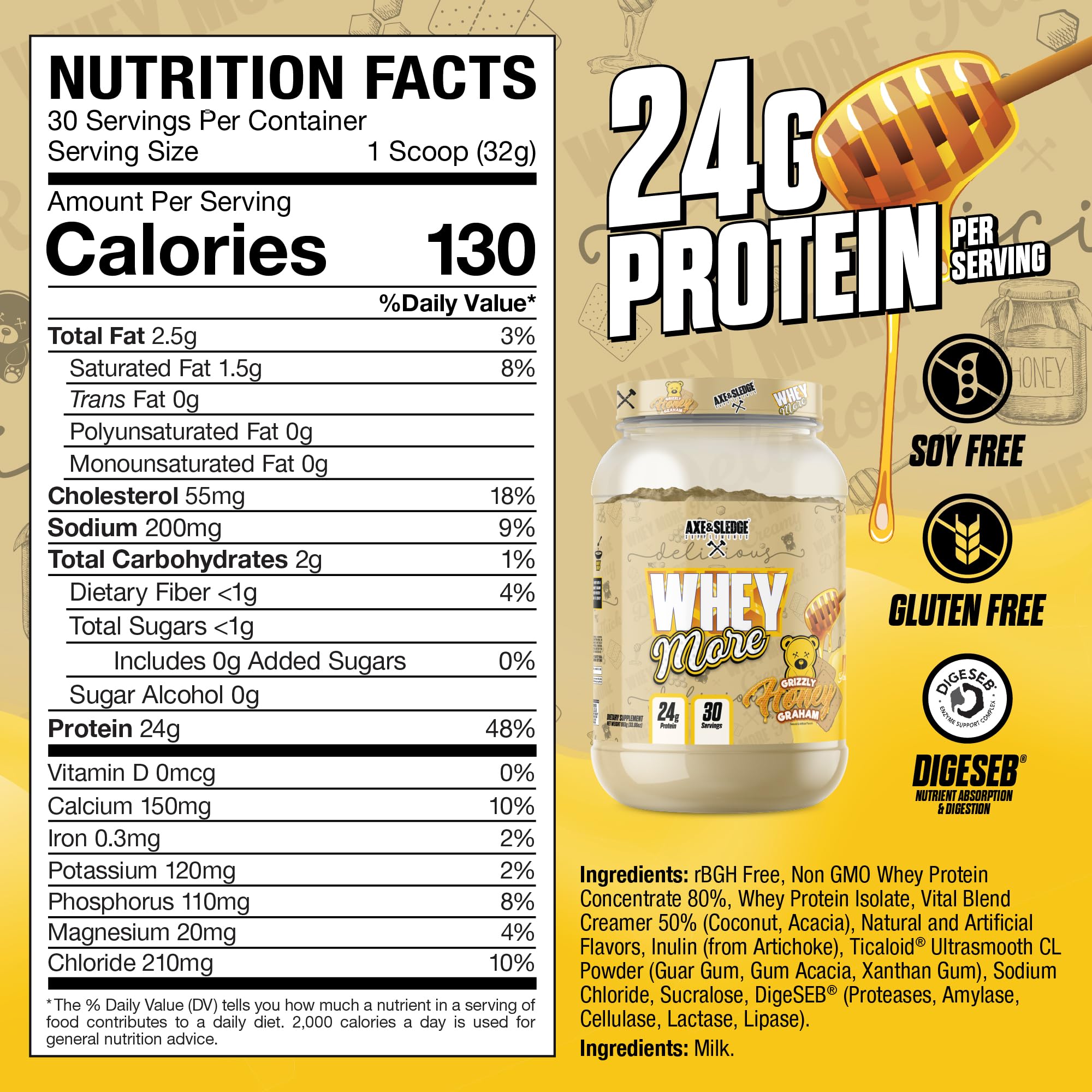 Axe & Sledge WHEY MORE creamy-shake blend from concentrate and isolate