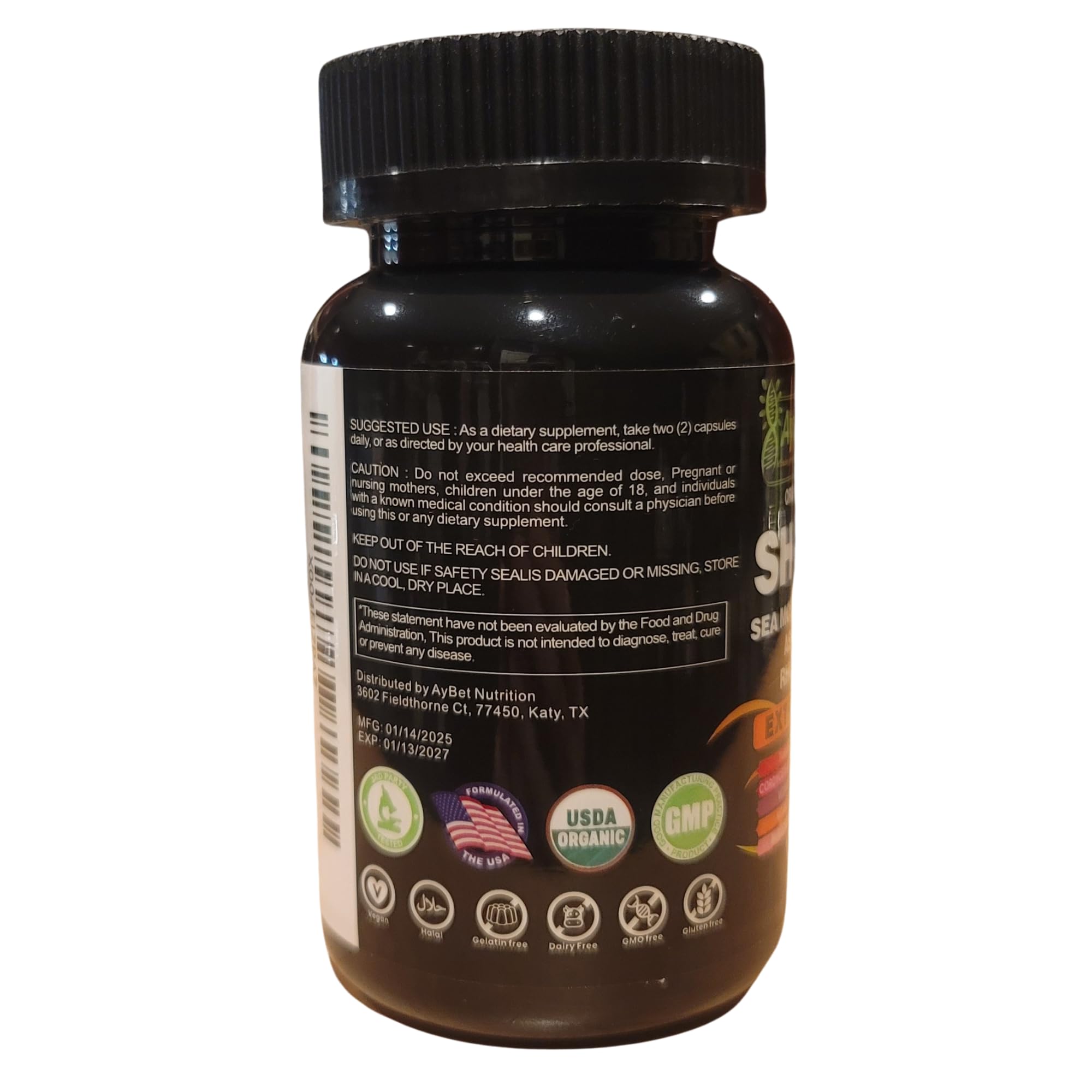 AyBet packaging and ingredients list shown for transparency