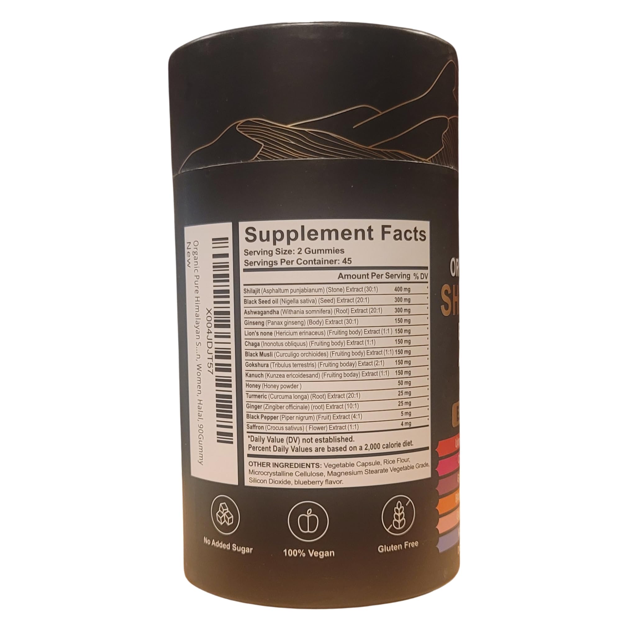 AyBet Shilajit Gold Gummies black seed oil visual highlight.