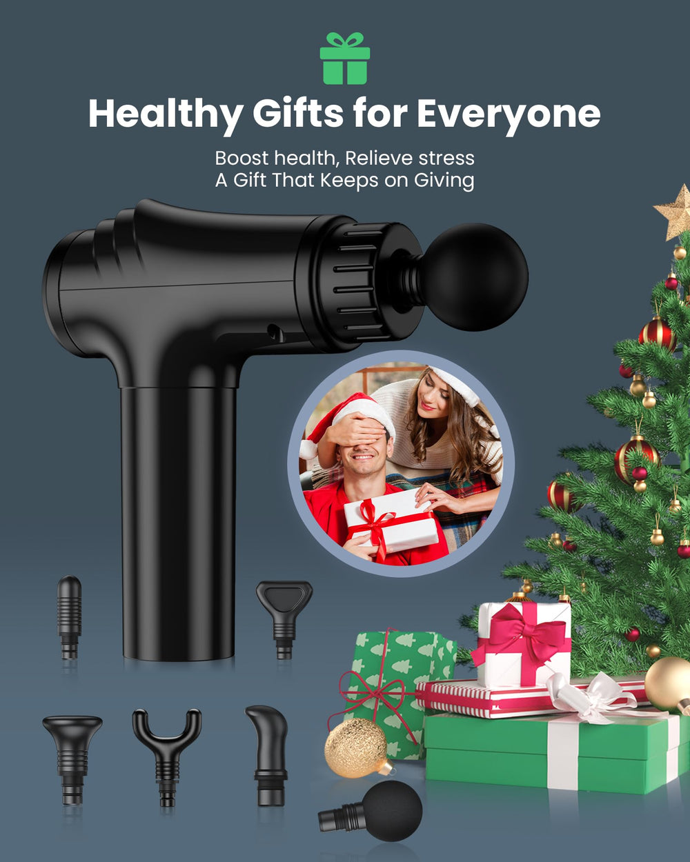 AYURA Portable compact massage gun fits in any bag.