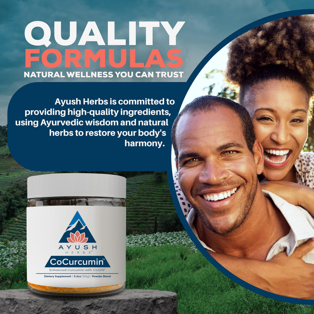Ayush Herbs CoCurcumin packaging label captures 4.2 oz jar and 30 servings