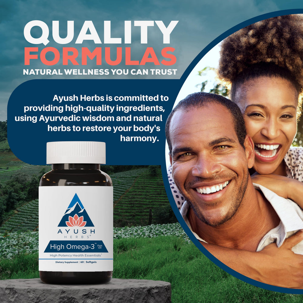Ayush Herbs High Omega 3 lemon oil infusion image showing natural flavoring.